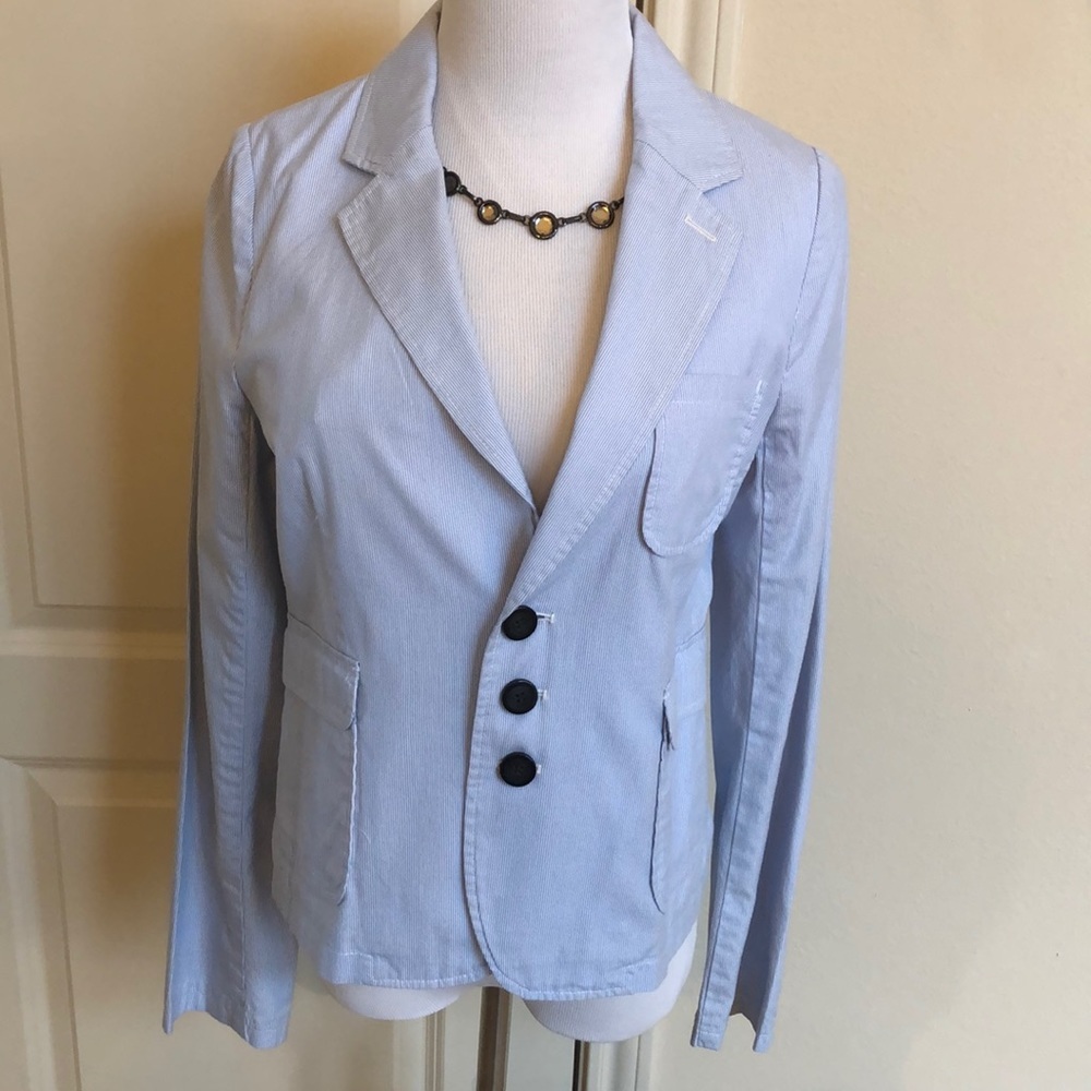- NWOT Anthropology Periwinkle short jacket